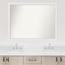 Blanco White Non-Beveled Custom Framed Bathroom Vanity Wall Mirror